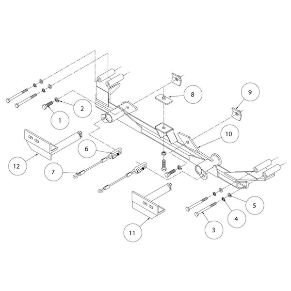10-14 JETTA SPORTWAGEN/GTI/GOLF TOW BAR MNTG BRKT KIT